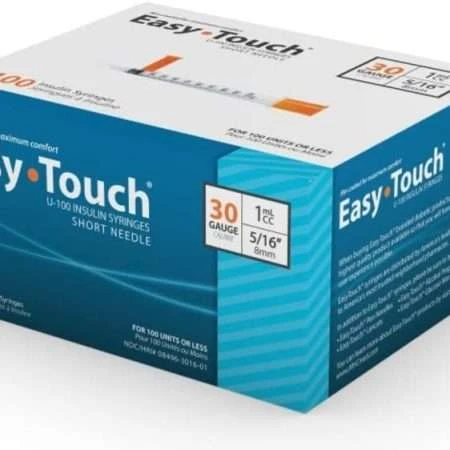 30G 5/16 inch 1mL insulin syringes box of 100